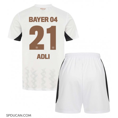 Dječji Nogometni Dres Bayer Leverkusen Amine Adli #21 Gostujuci 2024-25 Kratak Rukav (+ Kratke hlače)